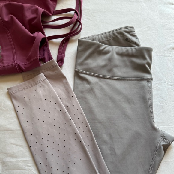 Athleta Laser Cut Mauve Ombré Leggings - Picture 5 of 17